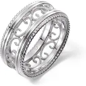 Kalevala Koru Filigraani 8.5 mm valkokultasormus 541000502175