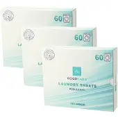 GoGoNano Ympäristöystävälliset pyykinpesuliinat, 60 kpl (Paketin koko: 3 kpl, Tuoksu: Merituuli)
