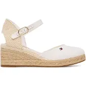 Tommy Hilfiger Mid Wedge Espad Closed Toe - White - 39