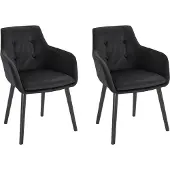 Notio Living 2 tuolin setti Notio Living Buckley, musta