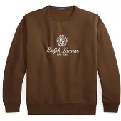 Ralph Lauren Relaxed Fit Fleece Graphic Sweatshirt - Brown - M