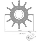 Johnson Pump Neopreenisiipipyörä 189-09820b