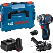 Bosch Akkukäyttöinen ruuvinväännin GSR12V-32FC; 12 V; 2x2,0 Ah akku. + tarvikkeet