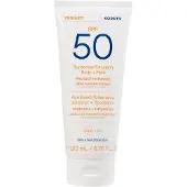Korres YOGHURT emulsiomainen aurinkovoide vartalolle ja kasvoille SPF50 Aurinkovoide 200 ml