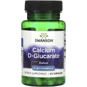 Swanson Health , Kalsium D-Glukaraatti, Detoksi, 2-In-1 Formula, 60 Pillereitä
