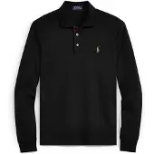 Ralph Lauren Custom Slim Fit Soft Cotton Polo Shirt - Black - XL
