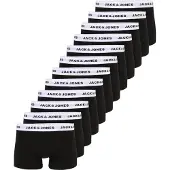 Jack & Jones Bokserishortsit 'JACSOLID' musta / valkoinen