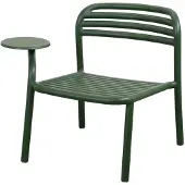 Cane-Line , Bliss lounge tuoli m/sivupöytä oikea Dark green, aluminium