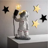 Opviq pöytälamppu Astronaut 3, valkoinen/musta
