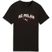 Puma Ac Milan T-paita Ftblculture Jr - Musta/valkoinen - , koko 176 cm