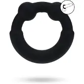 Levelz Metal and Silicone Cockring - Black