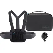GoPro Sports Kit rintakiinnikkeellä, ohjaustangon kiinnikkeellä ja laukulla
