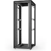 Digitus DN-31122-B, Itseseisova teline, 42U, 800 kg, Kotelon kiskot, Säädettävät jalat, Musta