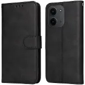 SKALO Xiaomi Redmi 15C (173mm) PU-nahka Lompakkokotelo - Musta