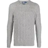 Ralph Lauren The Iconic Cable-Knit Cashmere Sweater - Grey - S