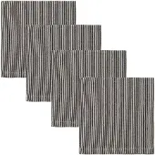 House Doctor Napkins, Hdblock, Sand, Black - Black - 40X 40CM