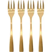 House Doctor - Golden Kakkuhaarukka 14,5 cm 4 kpl Kulta