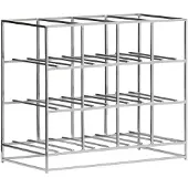 House Doctor Wine Rack, Hd12, Silver Finish - Silver - 20X 41X 35CM