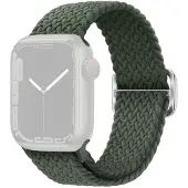 SKALO Punottu -ranneke Apple Watch Series 10 46mm - Tummanvihreä