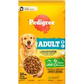 Pedigree 12kg Adult siipikarja & kasvikset koiran kuivaruoka