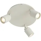 QAZQA Moderni upotettava kohdevalaisin beige 3-lamppuinen IP44 - Ducha