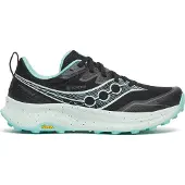 Saucony Women's Peregrine 16 GORE-TEX Black/aqua Juoksukengät 40.5