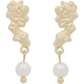 Sno of sweden Cat Pendant Ear G/White-Onesize - Gold - ONE SIZE