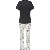 Vivance Pyjama 'Dreams' musta / valkoinen