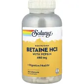 Solaray , High Potency Betaine HCl with Pepsin, 250 VegCapsia