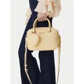 GUESS Atabey Box Satchel - Cream - ONE SIZE