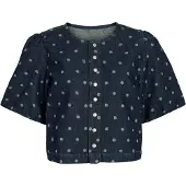 Vila Vipal 2/4 Dot Denim Top - Blue - 36