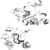 Arai Tour-x4 Kypärän Ilmanvaihtosarja