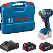 Bosch Iskumutterinväännin GDS 18V-350 Professional; 18 V; 2x4,0 Ah akku + L-Case