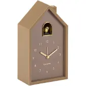 Karlsson Alarm Clock Modern Cuckoo Oro Mocha Brown - Beige - H 20CM
