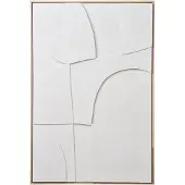 House Nordic Madeline seinäkoriste relieffi NO 2,60 kehys 60x90cm valkoinen.