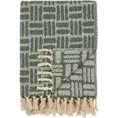 House Nordic Viltti Adana Plaid 130x180 cm vihreä, puuvilla