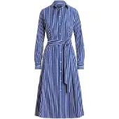 Ralph Lauren for woman. 211891430001 Blue shirt dress (46), Casual, Cotton, Long sleeve