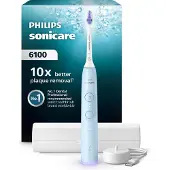Philips Sonicare 6100 series Series 6100 HX7406/02 Ladattava sähköhammasharja, Aikuinen, Sonic-hammasharja, Herkkä, 62000 liikettä minuutissa, Vaal...