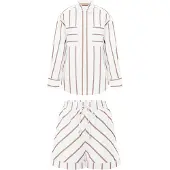 Imily Bela Pyjamashortsit oliivi / valkoinen