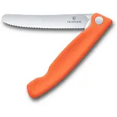 Victorinox Swiss Classic sahalaitainen taittoveitsi 11 cm, oranssi