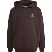 Adidas Collegepaita 'Loose Fleece Hoodie' suklaa / valkoinen