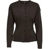 ONLY Onllucy Ls O-Neck Cardigan Knt Noos - Brown - L