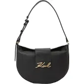 Karl Lagerfeld Signature Olkalaukku Nahka 27 cm Musta