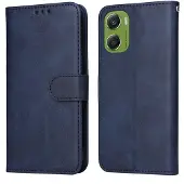 SKALO Motorola Moto G06 4G PU-nahka Lompakkokotelo - Sininen