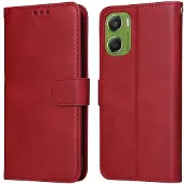 SKALO Motorola Moto G06 4G PU-nahka Lompakkokotelo - Punainen