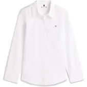 Tommy Hilfiger Pusero 'Regular Fit Flag Embroidery' valkoinen