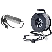 AGGE LED-nauha / Työvalo Lite 230V - 400 lm/m, 25 m - Kela, Nauha virtajohdolla + Emergency PowerBank