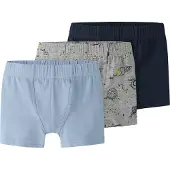 Name it Nmmtights 3P Grey Space Noos - Blue - 86