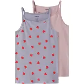 Name it Strap Top Lavender Hearts Hihaton Pyjamapaita 2 Yksiköt