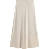 Lindex Maxi Nederdel I Velour - Beige - S